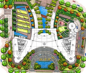 商務(wù)區(qū)園林景觀與設(shè)施施工一體化設(shè)計方案解析